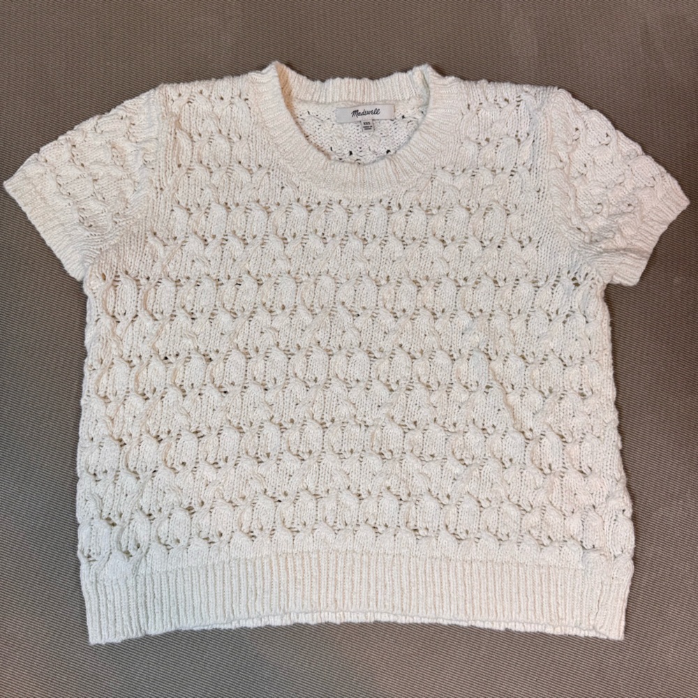 Madewell Carrington Sweater Tee Women's Size XXS Cream